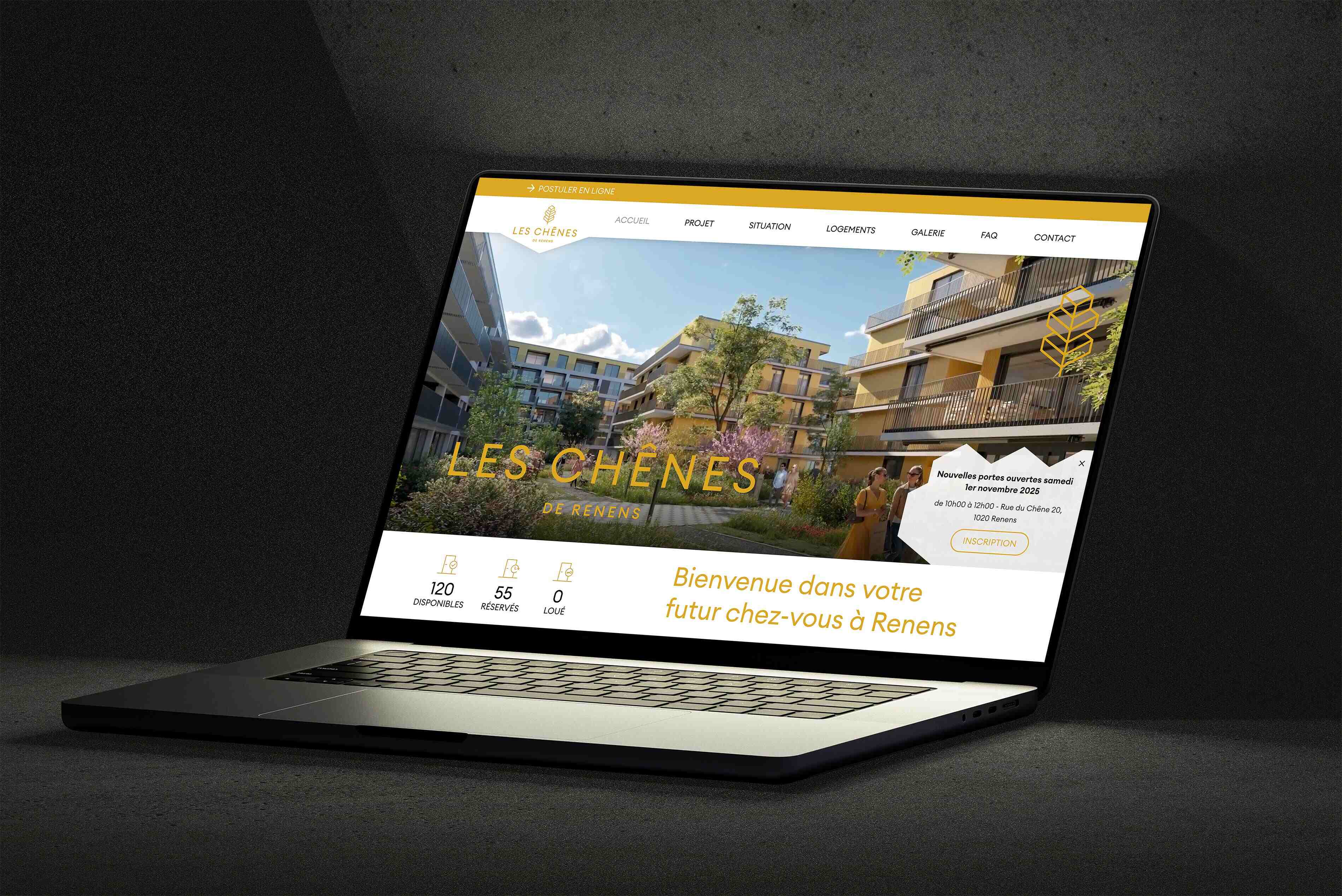 site de promotion immobilière - les chênes de renens