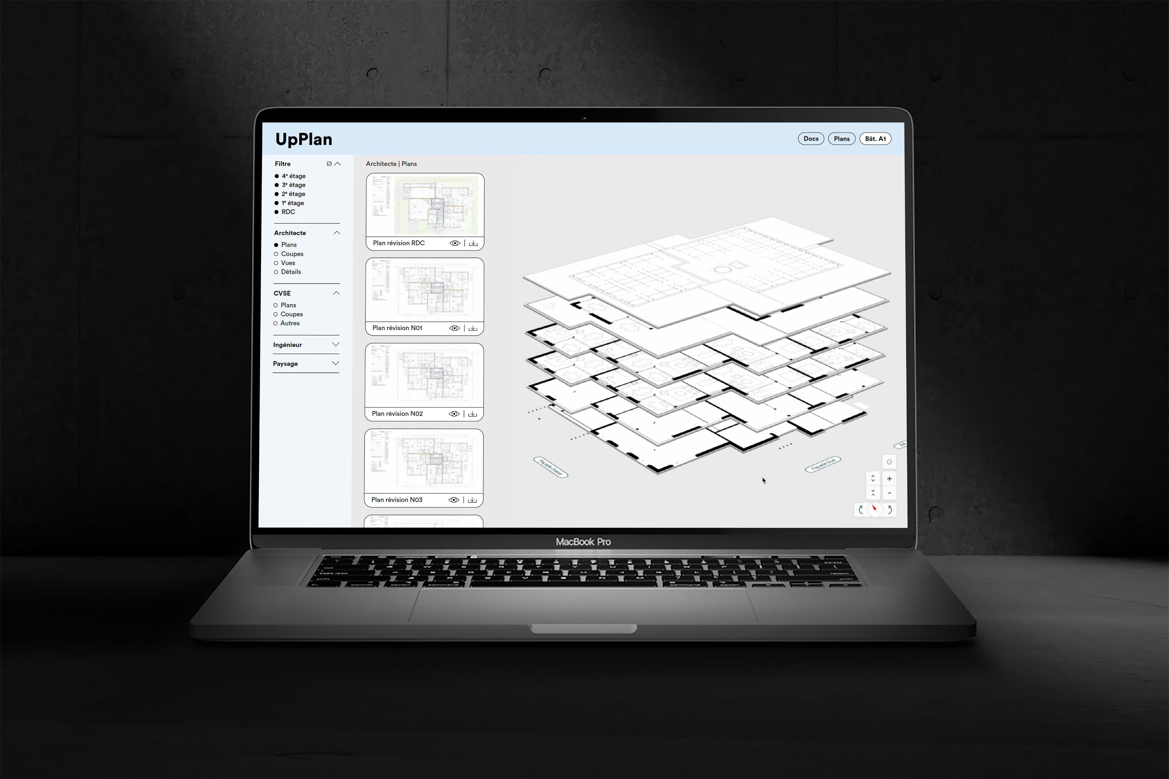 application upplan - visualisation de plans d'architecture