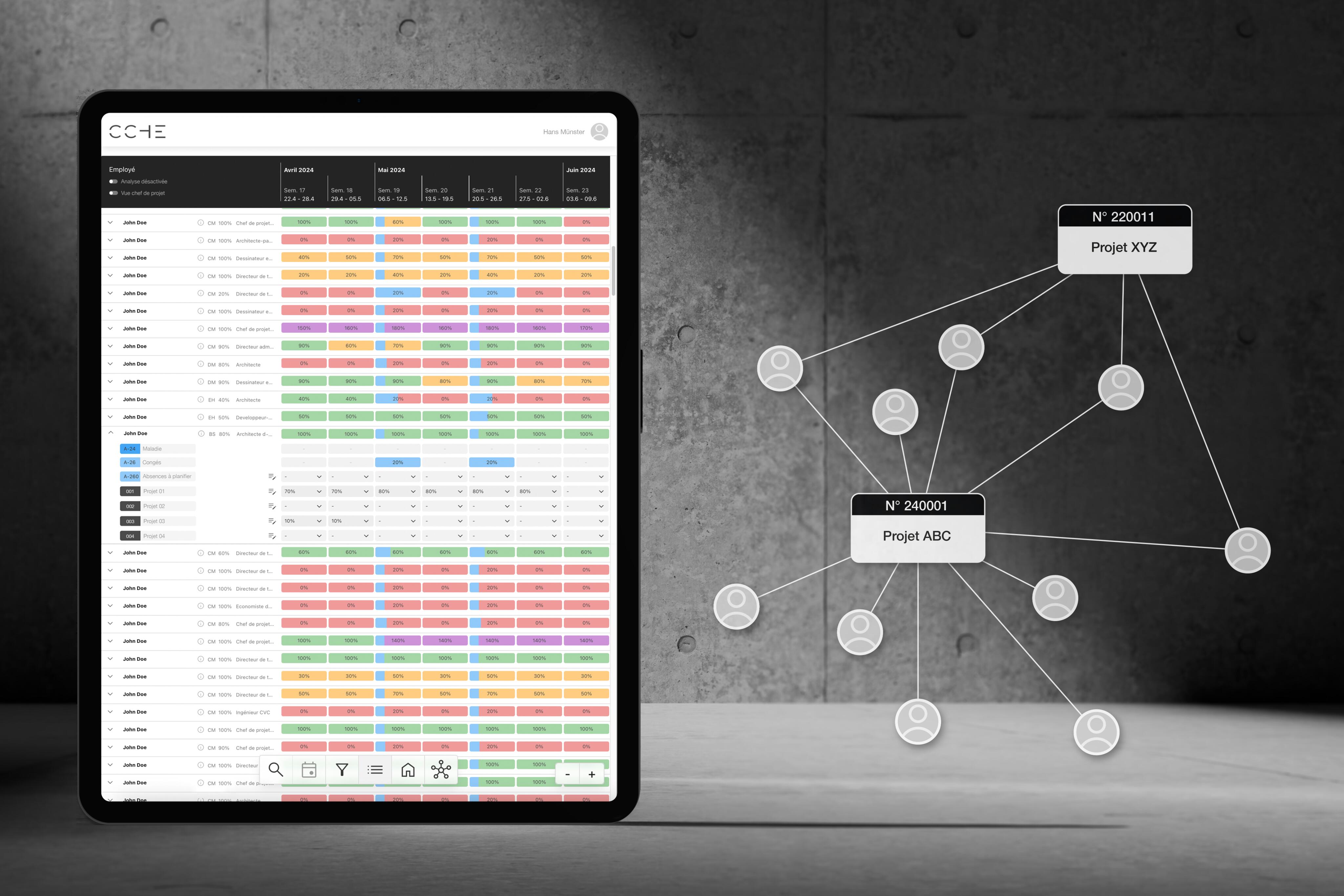 application sur mesure